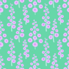Winter Christmas seamless floral berries branches pattern for wrapping paper and kids clothes print and Noel