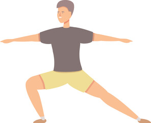 Fototapeta na wymiar Stretch exercise icon cartoon vector. Street workout. Gym training
