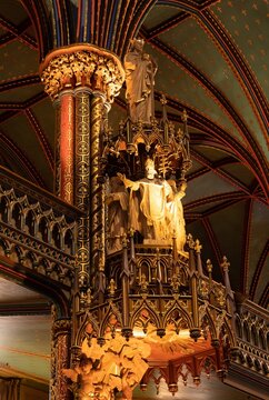 Pulpit at the Notre-Dame de Montreal Basilica in Montreal, Quebec