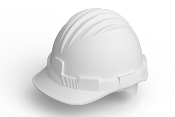 Yellow safety helmet or hard cap isolated on white monochrome background