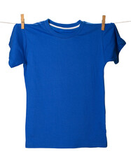 Blue T-Shirt on Clothes Line