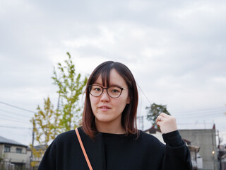 Portrait of a young Japanese woman - 540135668