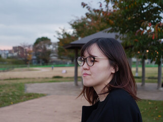 Portrait of a young Japanese woman - 540136258