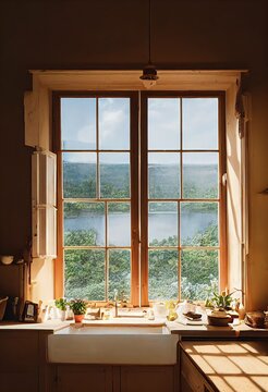 kitchen window with a view