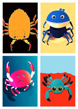 Krabbe Illustrationen