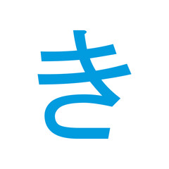 Japanese Letter design vector illustration.