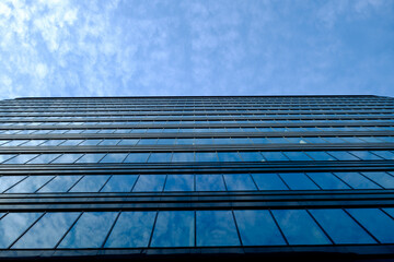Business center located in the very center of Moscow, Russia. Sunlight reflected in the glass of skyscrapers on a sunny day.