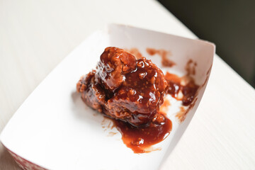 Richeese Factory's signature tomato sauce chicken