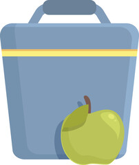 Snack box icon cartoon vector. Healthy meal. Time try