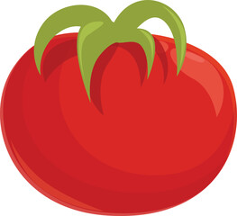 Red tomato icon cartoon vector. Cherry vegetable. Organic agriculture