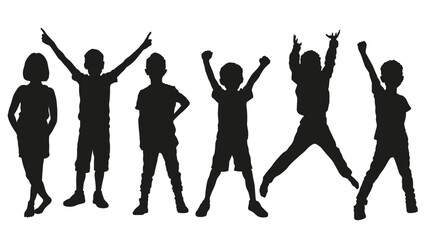 people silhouette kids 2