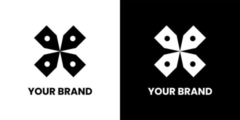 Modern Creative idea logo X minimalist. logo idea vector design