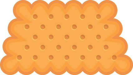 Cracker food icon cartoon vector. Cookie cake. Snack chip