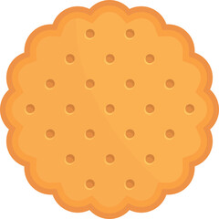 Circle cracker icon cartoon vector. Cookie food. Sweet vanilla