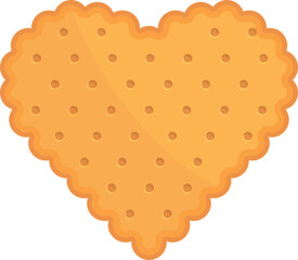 Heart cracker icon cartoon vector. Cookie food. Cake snack
