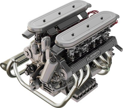 Car Engine Lamborghini Miura V 12