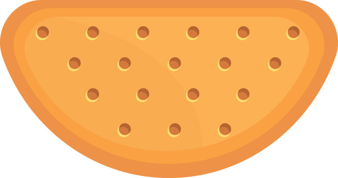 Snack time icon cartoon vector. Cracker food. Cake biscuit