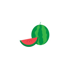 watermelon icon vector logo illustration
