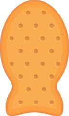 Fish biscuit icon cartoon vector. Cracker food. Sweet vanilla
