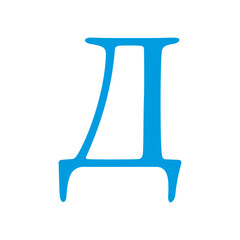 Cyrillic Alphabet, Russian Letter design vector illustration.