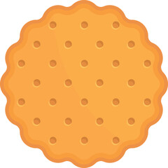 Round biscuit icon cartoon vector. Food snack. Sugar chip