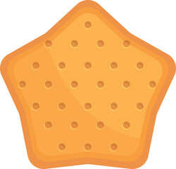 Star biscuit icon cartoon vector. Cracker food. Snack cake