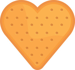 Heart love cracker icon cartoon vector. Cookie food. Sweet sugar