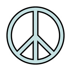 1970 groovy symbol peace transparent png. 70s vibes element, cartoon sticker on transparent background. Trippy hand drawn vector illustration.