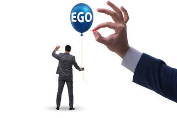 Businessman in excessive ego concept