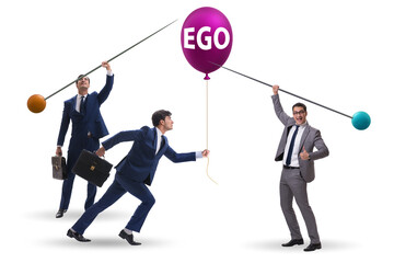 Businessman in excessive ego concept