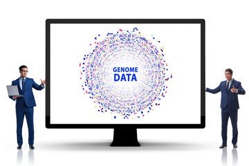 Fototapeta premium Businessman in genome data concept