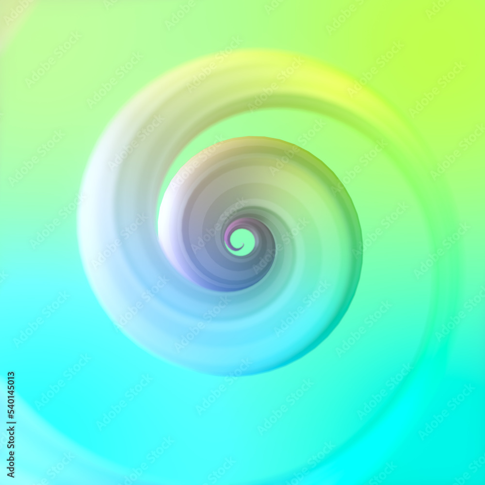 Aufkleber digital illustration of helix with neon stripes. 3d rendering light background. abstract futuristic 