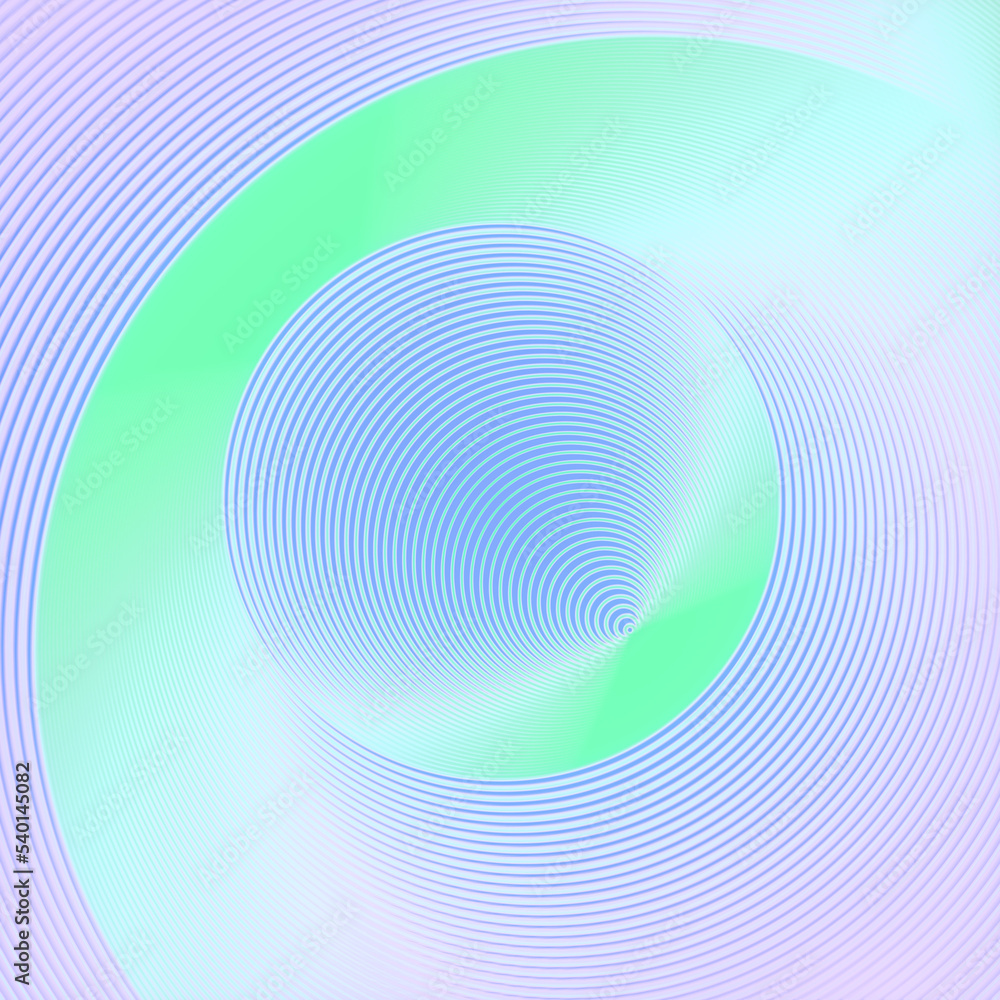 Aufkleber trendy neon colored line art background in the shape of a circle. 3d rendering digital illustration