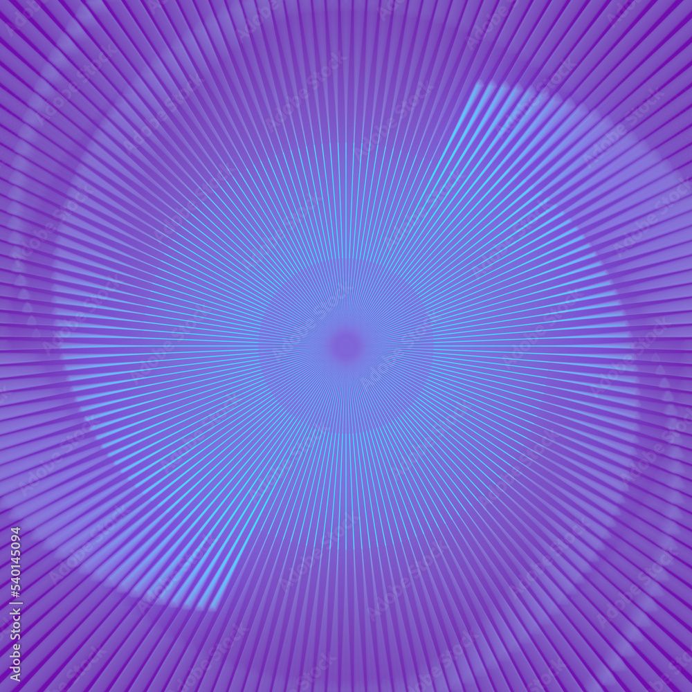 Aufkleber Trendy Line Art holographic background of radial lines in the shape of circle. 3d rendering digital illustration