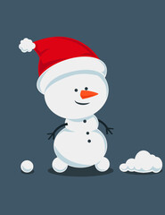 snowman with hat