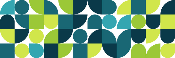 Flat colorful mosaic pattern design banner background