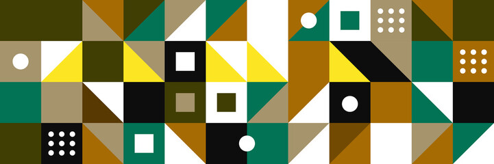 Flat mosaic pattern design banner background