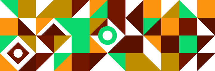 Flat mosaic pattern design banner background