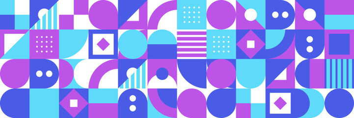 Flat mosaic geometric banner background