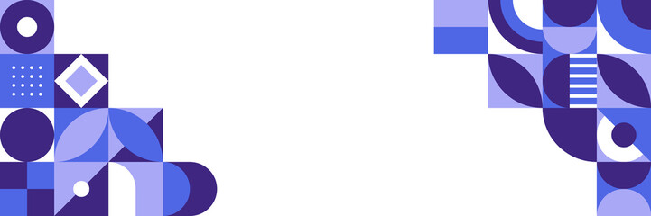 Flat mosaic geometric banner background