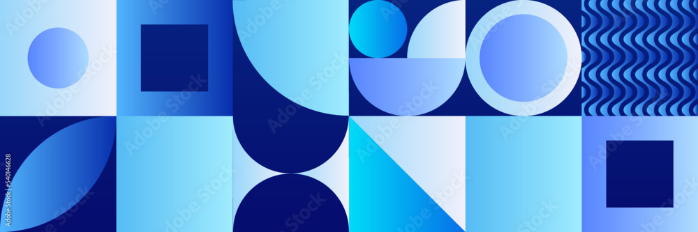 Poster flat colorful mosaic pattern design banner background