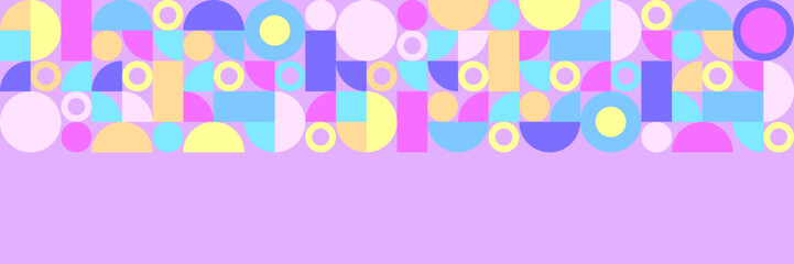 Flat colorful mosaic pattern design banner background