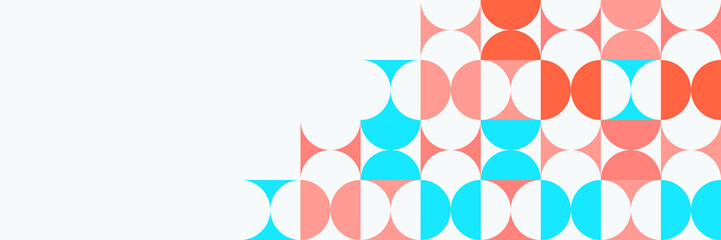 Flat mosaic banner background with geometric shapes