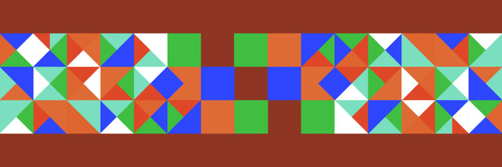 Flat mosaic banner background with geometric shapes