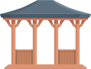 Pavilion icon cartoon vector. Pergola house. Park architecture