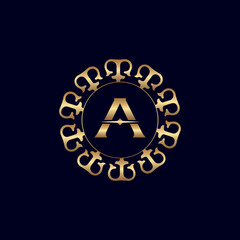 Golden Circle LUXURY letter A