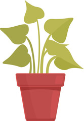 Garden on a windowsill icon cartoon vector. Summer window. Home plant