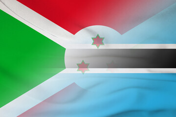 Burundi and Botswana national flag international contract BWA BDI