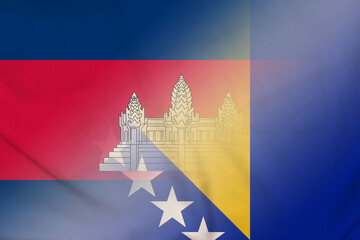 Cambodia and Bosnia and Herzegovina political flag international relations BIH BTN
