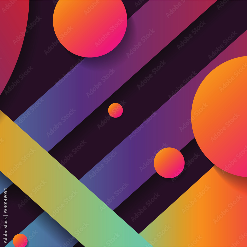 Wall mural abstract background with dynamic effect. motion vector illustration. trendy gradients and geometric 